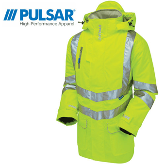 picture of Pulsar Yellow Hi-Vis Padded Waterproof Storm Coat - PR-P187