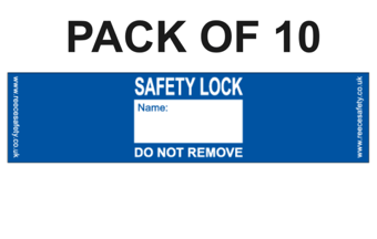 picture of Reece Padlock Labels - Blue - Pack of 10 - [RS-RPL10-BLUE]