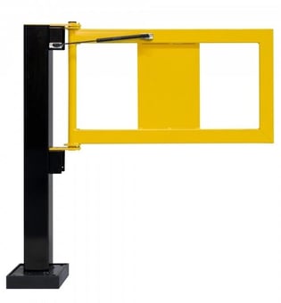 picture of BLACK BULL Self-Closing Gate For Hybrid Railing System - Powder Coated Yellow - 905 x 520mm - Supplied With Hanging Post - [MV-203.29.398]