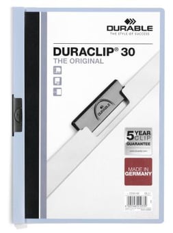 Picture of Durable - DURACLIP 30 Clip Folder - A4 - Blue - Pack of 25 - [DL-220006]