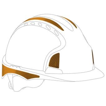 picture of JSP Reflective CR2 Decal Kit for EVO 2/3 - Orange - Pack of 10 - [JS-AHV391-000-800]