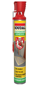 picture of Soudal Genius Gun Plasterboard Adhesive - Champagne 750ml - [DK-DKSD130599]