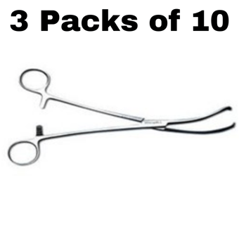 picture of Teales Vulsellum Forceps - Curved - 23cm - 3 Packs of 10 - [ML-D8708-PACK]