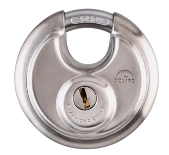 picture of Squire 70mm Disc Style Padlock 5 Pin - Anti-drill - [SQR-DCL1]