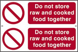 picture of Spectrum Do Not Store Raw And Cooked Foods Together – PVC 300 x 200mm - SCXO-CI-0651