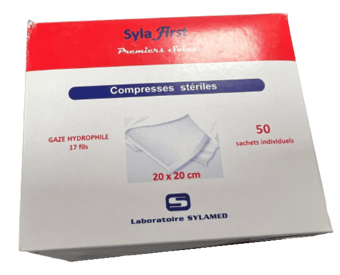 picture of SylaFirst Sterile Hydrophilic Gauze Compresses - 20 x 20 cm - Box of 100 - [SYM-1022]