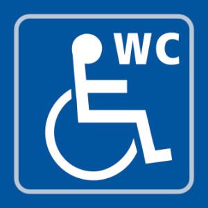 picture of Disabled WC graphic – Taktyle (150 x 150mm) –  SCXO-CI-TK0021WHBL