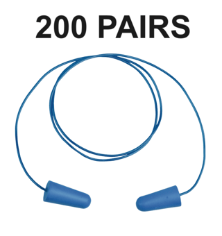 picture of Delta Plus Detectable Disposable Corded Earplugs SNR 37dB - Blue - Box of 200 Pairs - [LH-CONICDE200]