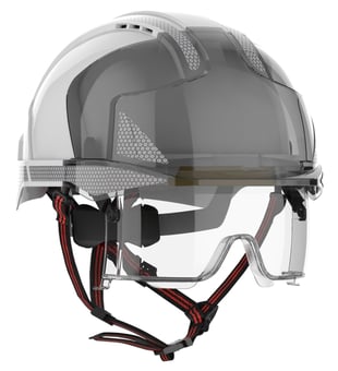 picture of JSP - EVO VISTAlens Dualswitch- White/Smoke - Vented Helmet - Silver CR2 - [JS-AMF270-405-F00]