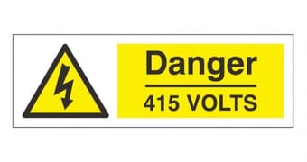 Picture of Danger 415 volts - SAV (75 x 25mm, Pack of 5) - SCXO-CI-LAB0010