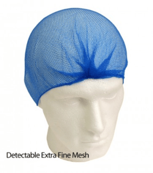 picture of Detectable Extra Fine Mesh Hairnets - Blue - Pack of 100 - DT-440-T021-P01-X11