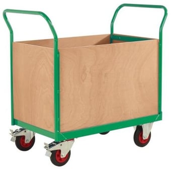 picture of QMP 4 Sided Trucks - Green - Plywood Sides - 830H x 600W x 1200D mm - [QM-RTBT4612PGXX] - (LP)