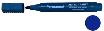 picture of Detectable Permanent Marker Pen - Blue Bullet Tip - Single - [DT-146-A06-P01-A07]