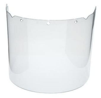 picture of MSA V-Gard Propionate Molded Visor Clear 203 x 432 x 2.5mm - [MS-10115855]