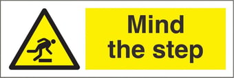 picture of Mind the Step Sign - 300 x 100Hmm - Rigid Plastic - [AS-WA54-RP]