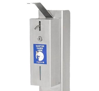 picture of LOCK CASE Soap Dispenser Inc 1L Bottle - [EG-STEEL-02] - (DISC-W) - (LP)
