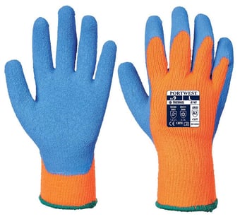 picture of Portwest A145 Cold Orange/Blue Grip Gloves - PW-A145OBL