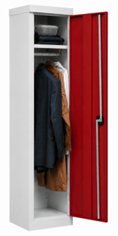 picture of QMP Clothing Cupboard - 1 Shelf - Red Doors - 1800H x 600W x 460D mm - [QM-CC186046ZRXX]