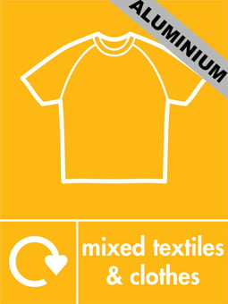 Picture of Recycling Signs - Mixed Textiles & Clothes - 300 X 400Hmm - Aluminium - [AS-WR52-ALU]