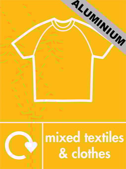 Picture of Recycling Signs - Mixed Textiles & Clothes - 300 X 400Hmm - Aluminium - [AS-WR52-ALU]