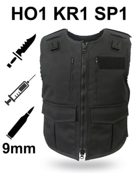 picture of Community Support Body Armour CS103 - Home Office HO1 KR1 SP1 - Handgun, Stab and Spike Protection - VE-CS103-HO1KR1SP1-BK