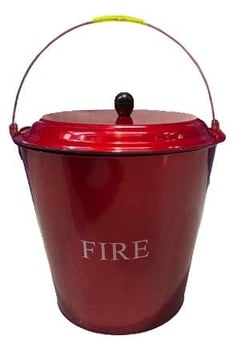 Picture of Metal Fire Bucket With Lid - 10 Litre - [HT-FIREBUCKET] - (LP)