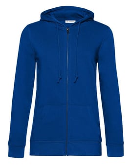 picture of B&C Women's Organic Zipped Hood - Royal Blue - BT-WW36B-RBLU