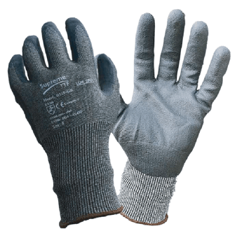 Picture of Supreme TTF Cut-Resistant Level D Work Gloves - Grey Nitrile-Coated - HT-D118GB