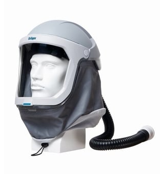 Picture of Drager X-Plore 8000 White/Grey Helmet with Polycarbonate Visor - [BL-750580]