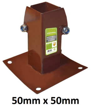 picture of Bolt Down Fence Post Support - 50 x 50mm - [CI-CJ312L]