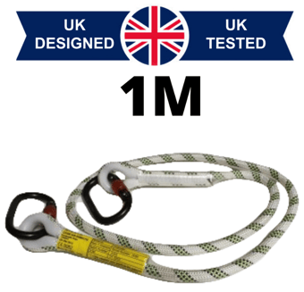 picture of Aresta - Fall Restraint Lanyard Fixed Rope - 1M - EN354 EN358 EN362 - Carabiners Sold Separately - [XE-AR-02801/10]