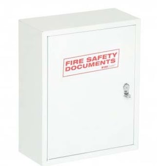 picture of White Metal Document Cabinet with Seal Latch -Tamper Evident Seal - Protect Valuable Documents from Fire & Disaster - [HS-FMDC-W]