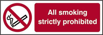 picture of Spectrum All Smoking Strictly Prohibited – SAV 300 x 100mm - SCXO-CI-11850