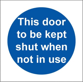 Picture of This Door to be Kept Shut When Not In Use - BS5499 Part 1 & 5 - 100 X 100Hmm - Rigid Plastic - [AS-MA171-RP]