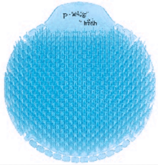 picture of P-Wave Slant6 Biodegradable Urinal Screen Ocean Mist - Pack of 10 - [PWV-WZS660OM]