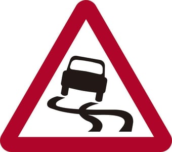 picture of Spectrum 750mm Tri. Temporary Sign & Frame – Slippery Road Surface – [SCXO-CI-14805]