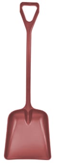 picture of One Piece Polypropylene D Grip - Red Plastic Shovel - HM-H-75-RED