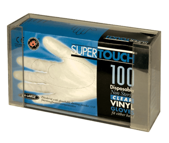 picture of Disposable Glove Dispenser - Wall Mounted & Clear Plastic - Dimensions 90H x 255W x 140mmL - [ST-50201] - (HP)