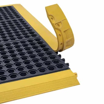 picture of Interlocking Yellow Male Ramped Edge - Anti-Slip Anti-Fatigue Mats - 75mm x 910mm - [WWM-10208-00809116-NAYL] - (LP)