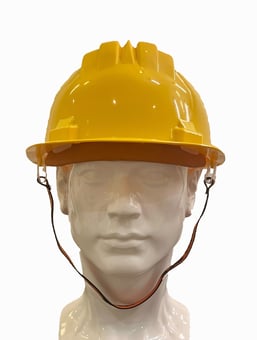 picture of Climax 5-RS Unvented Yellow Safety Helmet with Chinstrap - [IH-MOD5-RS-YELLOW-SN]