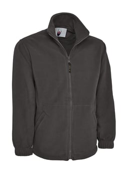 picture of Uneek Premium Full Zip Micro Charcoal Grey Fleece Jacket - UN-UC601-CHAR