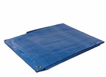 Picture of Blue Tarpaulin - 4.8 x 6.1m - UV Treated - Rust Resistant Grommets - [SI-675091]