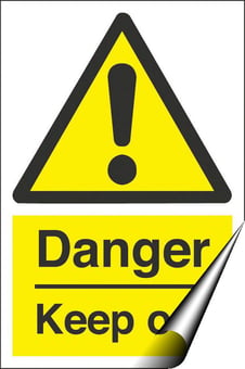 picture of Danger Keep Out Sign LARGE - 400 x 600Hmm - Self Adhesive Vinyl - [AS-WA132-SAV]
