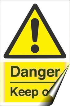 picture of Danger Keep Out Sign LARGE - 400 x 600Hmm - Self Adhesive Vinyl - [AS-WA132-SAV]