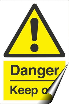 Picture of Danger Keep Out Sign LARGE - 400 x 600Hmm - Self Adhesive Vinyl - [AS-WA132-SAV]