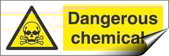 Picture of Dangerous Chemicals Sign - 300 x 100Hmm - Self Adhesive Vinyl - [AS-WA79-SAV]