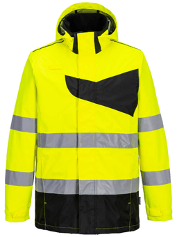 picture of Portwest PW2 Hi-Vis Rain Jacket Yellow/Black - PW-PW265YBR
