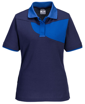 picture of Portwest PW219 - PW2 Women's Polo Shirt Navy/Royal Blue - PW-PW219NRR