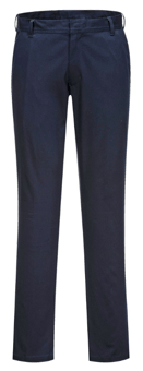 picture of Portwest S235 Women's Stretch Slim Chino Trousers Dark Navy Blue - PW-S235DNR