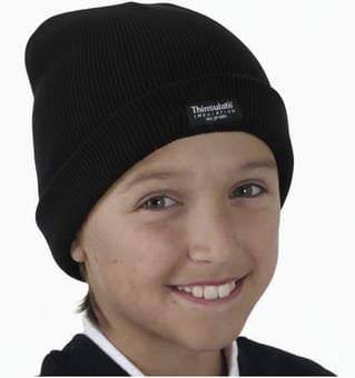 picture of Yoko Children's Thinsulate Hat - Black - [YO-CAP402CH-BLK]